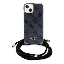 Guess Crossbody Cord 4G Print Case for iPhone 15/14/13 - Black - Apple Cases - Cases - Techbox