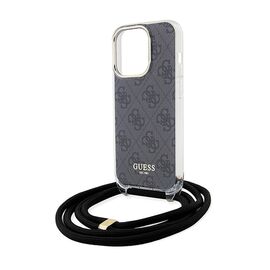 Guess Crossbody Cord 4G Print case for iPhone 15 Pro - black - Apple Cases - Cases - Techbox