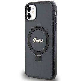 Guess Ring Stand Script Glitter MagSafe case for iPhone 11 / Xr - black - Uncategorized Cases (2) - Cases - Techbox
