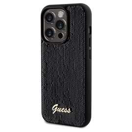 Guess Sequin Script Metal case for iPhone 14 Pro Max - black - Apple Cases - Cases - Techbox