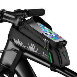 Rockbros 029-1BK bicycle bag for frame with phone cover - black | Techbox