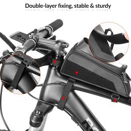 Rockbros 029-1BK bicycle bag for frame with phone cover - black | Techbox