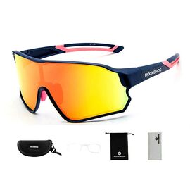 Rockbros 10134PL Polarized Cycling Glasses - Blue and Pink | Techbox