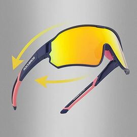 Rockbros 10134PL Polarized Cycling Glasses - Blue and Pink | Techbox