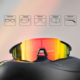 Rockbros 10182 polarizing cycling glasses - red - Bicycle - Sports & Fitness - Techbox