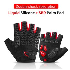 Rockbros S169BR XXL cycling gloves with gel inserts - black and red - Bicycle - Sports & Fitness - Techbox