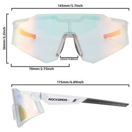 Rockbros SP291 photochromic UV400 cycling glasses - white | Techbox