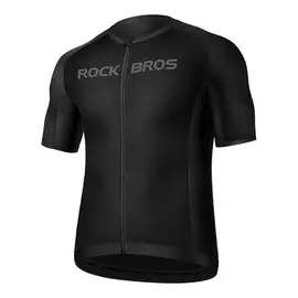 Rockbros 15120002005 Cycling Jersey with Short Sleeves XXL - Black | Techbox