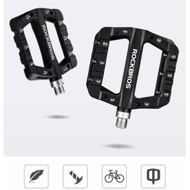 Rockbros 2017-12CBK Nylon Bicycle Pedal Set - Black - Bicycle - Sports & Fitness - Techbox