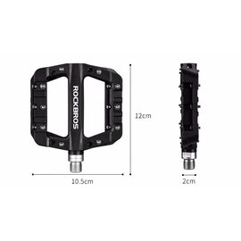 Rockbros 2017-12CBK Nylon Bicycle Pedal Set - Black - Bicycle - Sports & Fitness - Techbox