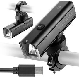 Rockbros 24610002001 front bicycle light 1000 lm + USB-C - USB-A cable - black | Techbox