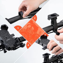 Rockbros 25210030001 phone holder - black - Bicycle - Sports & Fitness - Techbox