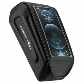 Rockbros 30120064001 bicycle bag waterproof for frame with phone cover - black - Bicycle - Sports & Fitness - Techbox