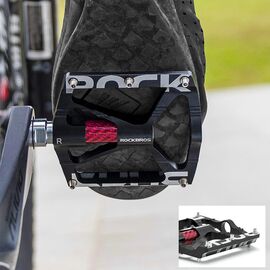 Rockbros 37213071001 Aluminum Alloy Bicycle Pedal Set - Black | Techbox