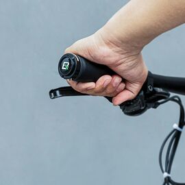 Rockbros 40210003001 microfiber bicycle handlebar grips - black | Techbox