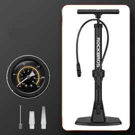 Rockbros 42510001001 floor bicycle pump - black | Techbox
