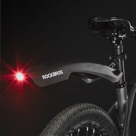 Rockbros DNB8001 mudguard with red LED light - black - Bicycle - Sports & Fitness - Techbox