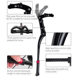 Rockbros JC1005BK bicycle kickstand - black | Techbox