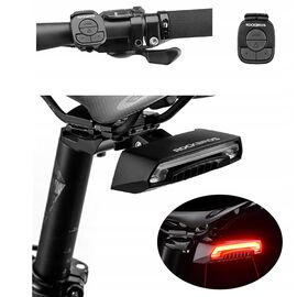 Rockbros LKWD-R1 Rear Bike Light with Laser and Remote Control + Micro USB - USB-A Cable - Black - Bicycle - Sports & Fitness - Techbox