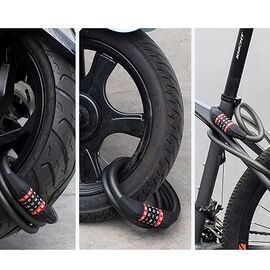 Rockbros RKS507-1BK bicycle lock with combination 1.8 m - black - Bicycle - Sports & Fitness - Techbox