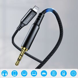 Choetech AUX007 Lighting / mini jack 3.5mm cable 1 m - black | Techbox