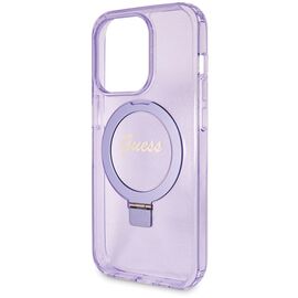 Guess Ring Stand Script Glitter MagSafe case for iPhone 14 Pro - purple - Apple Cases - Cases - Techbox