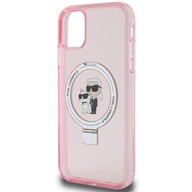 Karl Lagerfeld Ring Stand Karl&Choupette MagSafe case for iPhone 11 / Xr - pink | Techbox