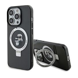 Karl Lagerfeld Ring Stand Karl&Choupette MagSafe case for iPhone 13 Pro Max - black - Apple Cases - Cases - Techbox