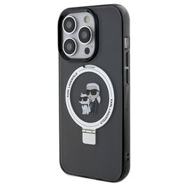 Karl Lagerfeld Ring Stand Karl&Choupette MagSafe case for iPhone 13 Pro Max - black - Apple Cases - Cases - Techbox