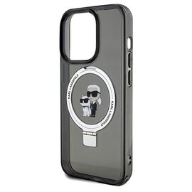 Karl Lagerfeld Ring Stand Karl&Choupette MagSafe case for iPhone 13 Pro Max - black - Apple Cases - Cases - Techbox