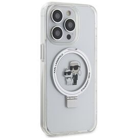 Karl Lagerfeld Ring Stand Karl&Choupette MagSafe case for iPhone 13 Pro Max - white - Apple Cases - Cases - Techbox