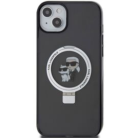 Karl Lagerfeld Ring Stand Karl&amp;Choupette MagSafe case for iPhone 14 / 15 / 13 - black - Apple Cases - Cases - Techbox