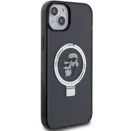 Karl Lagerfeld Ring Stand Karl&amp;Choupette MagSafe case for iPhone 14 / 15 / 13 - black - Apple Cases - Cases - Techbox