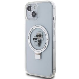 Karl Lagerfeld Ring Stand Karl&amp;Choupette MagSafe case for iPhone 14 / 15 / 13 - white - Apple Cases - Cases - Techbox