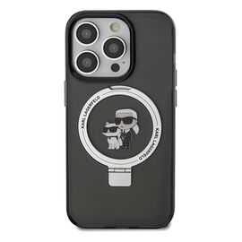 Karl Lagerfeld Ring Stand Karl&Choupette MagSafe case for iPhone 14 Pro - black - Apple Cases - Cases - Techbox