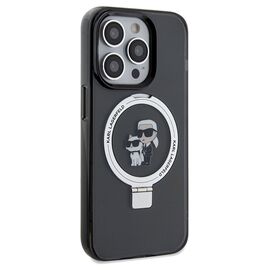 Karl Lagerfeld Ring Stand Karl&Choupette MagSafe case for iPhone 14 Pro - black - Apple Cases - Cases - Techbox
