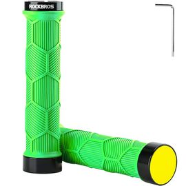 Rockbros 40720007005 bicycle grips with reflector - green | Techbox