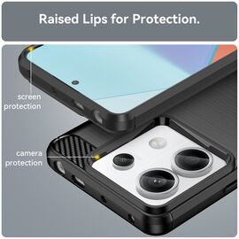 Carbon Case for Xiaomi Redmi Note 13 Pro - black | Techbox