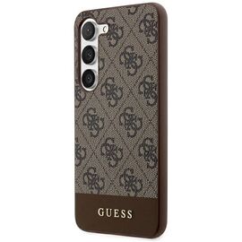 Guess 4G Stripe Collection case for Samsung Galaxy S24+ - brown | Techbox