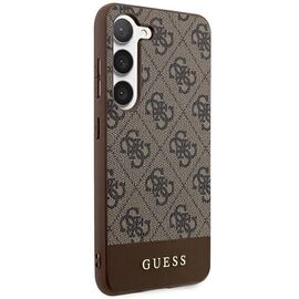 Guess 4G Stripe Collection case for Samsung Galaxy S24+ - brown | Techbox