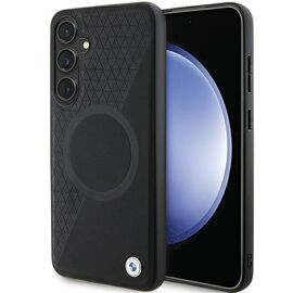BMW BMHMS24M23RTPK S24+ S926 black/black hardcase Signature Leather Half Textured &amp; Circle MagSafe