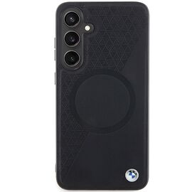 BMW BMHMS24M23RTPK S24+ S926 black/black hardcase Signature Leather Half Textured &amp; Circle MagSafe