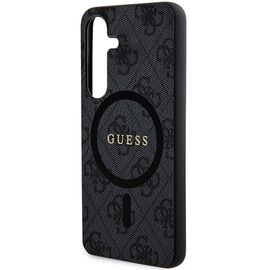 Guess 4G Collection Leather Metal Logo MagSafe Case for Samsung Galaxy S24 - Black - Uncategorized Cases (2) - Cases - Techbox