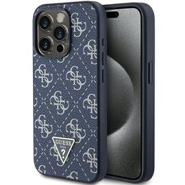 Guess 4G Triangle Metal Logo case for iPhone 15 Pro - blue | Techbox