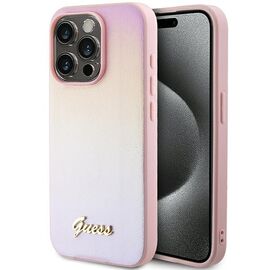 Guess GUHCP15XPSAIRSP iPhone 15 Pro Max 6.7" pink/pink hardcase Saffiano Iridescent Script - Apple Cases - Cases - Techbox