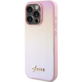 Guess GUHCP15XPSAIRSP iPhone 15 Pro Max 6.7" pink/pink hardcase Saffiano Iridescent Script - Apple Cases - Cases - Techbox