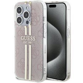 Guess IML 4G Gold Stripe case for iPhone 14 Pro Max - pink - Apple Cases - Cases - Techbox