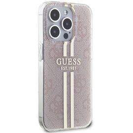 Guess IML 4G Gold Stripe case for iPhone 14 Pro Max - pink - Apple Cases - Cases - Techbox