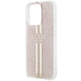 Guess IML 4G Gold Stripe case for iPhone 14 Pro Max - pink - Apple Cases - Cases - Techbox