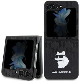 Karl Lagerfeld Saffiano Monogram Choupette Pin case for Samsung Galaxy Z Flip 5 - black | Techbox